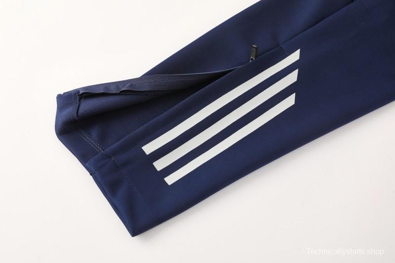 25/26 Arsenal  Navy Blue  Full zipper Jacket Tracksuit+ long pants