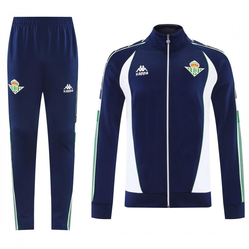 26/27 Real Betis x Kappa Navy Blue  Full Zipper Jacket Tracksuit + Long Pants