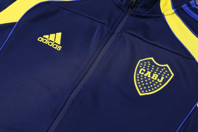 26/27 Boca Juniors Navy Blue Full Zipper Jacket Tracksuit + Long Pants