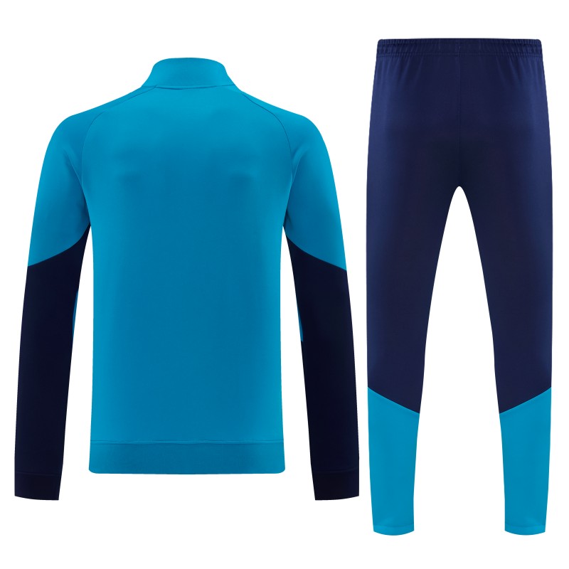 26/27 Spain Light Blue Full Zipper Jacket Tracksuit + Long Pants