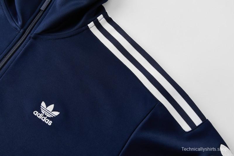 2026 Adidas Navy Blue Full Zipper Jacket + Long Pants