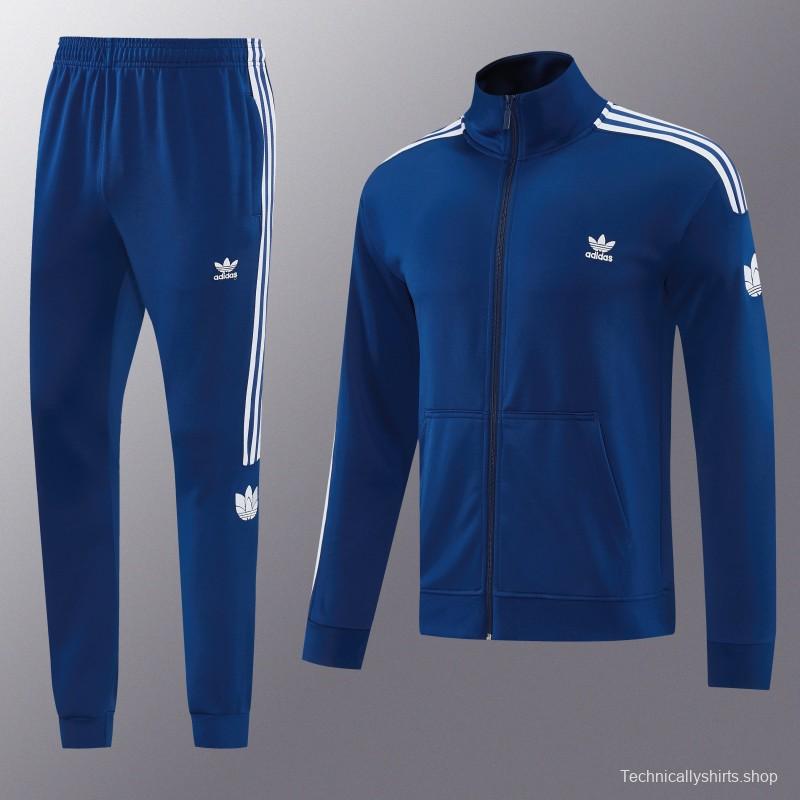 2026  Adidas Royal Blue Full Zipper Jacket + Long Pants