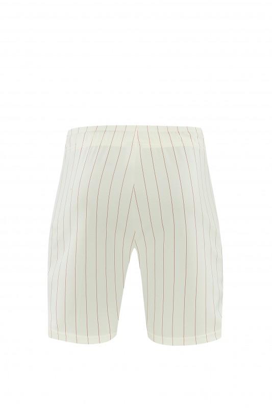 26/27 Benfica × Adidas Originals Off-White Pinstripe Short Sleeve+Soccer Shorts