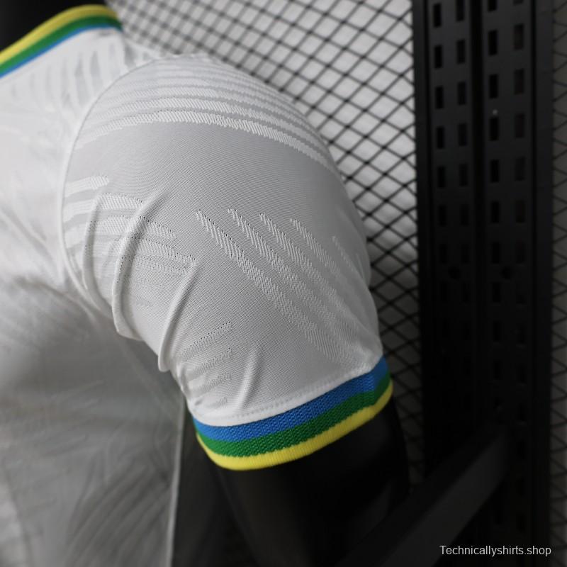 Player Version 2026 Brazil White with Palm Leaf Pattern Special Edition Jersey