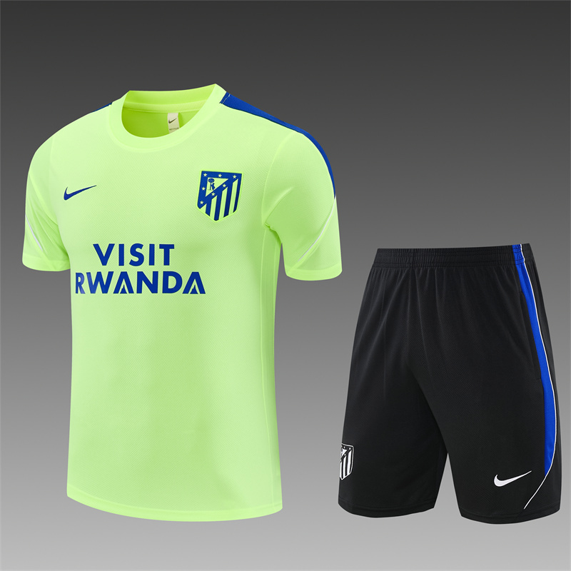 2026 Atletico Madrid Fluorescent Green Short Sleeve+Soccer Shorts