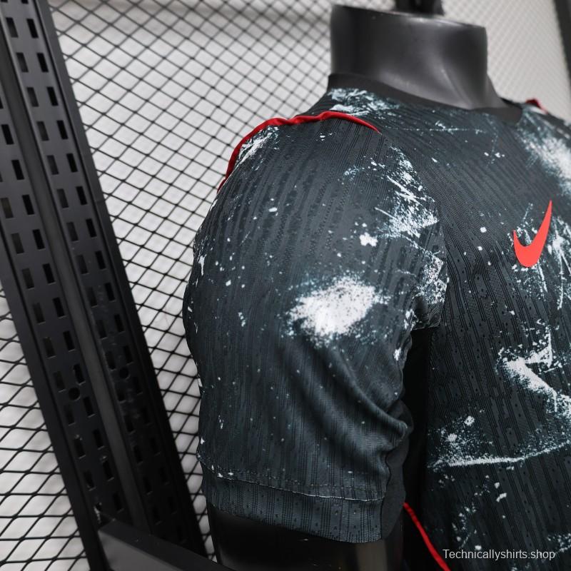 Player Version 2026 Canada Third Dark Grey with Shattered Ice Crystal Allover Print Jersey