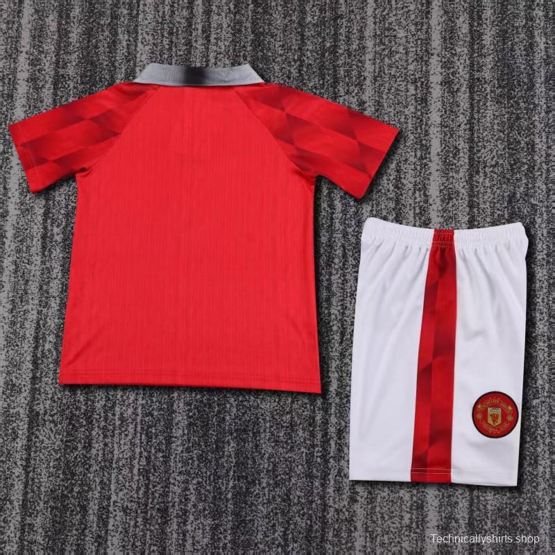 Retro Kids  96/97 Manchester United Home Jersey
