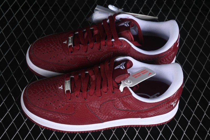 Nike Air Force 1 '07 Low Kobe Casual Sneakers with Full-Length Air Cushion - IB0018-600