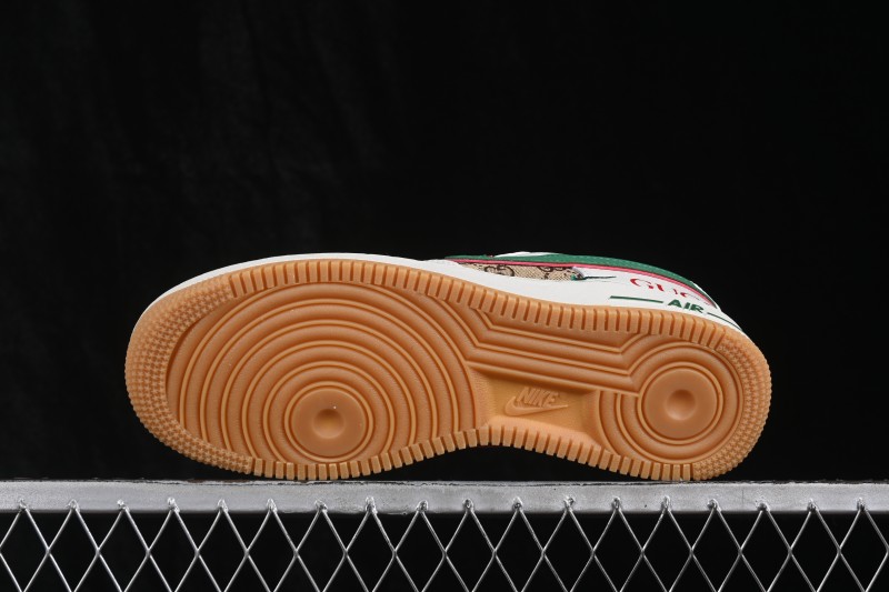 Nike Air Force 1 '07 Low x Collaboration Retro Basketball Sneakers with Full-Length Air Cushion - NH0601-600