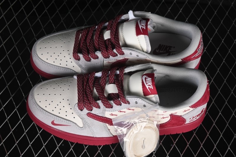 Nike Air Jordan 1 Low Year of the Horse Limited Edition Retro Basketball Shoes White Red - JP2026-115