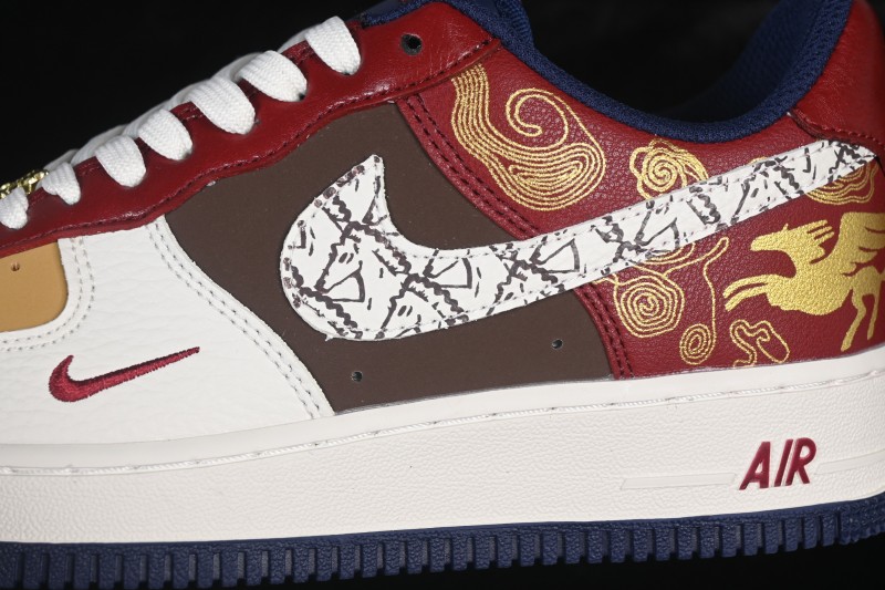 Nike Air Force 1 '07 Low Year of the Horse Limited Edition Auspicious Cloud Gold Pattern Casual Sneakers - NH0601-535