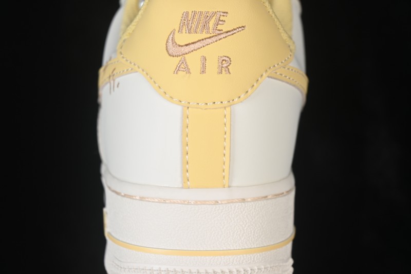 Nike Air Force 1 '07 Low Hand-Painted Doodle Milk Yellow Pearl Spring Whispers Low-Top Casual Skateboarding Shoes - FJ7740-160