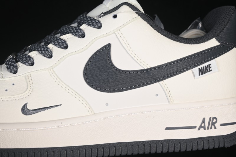 Nike Air Force 1 '07 Low Retro Basketball Shoes with Classic White and Dark Grey Colorway - SM6668-119