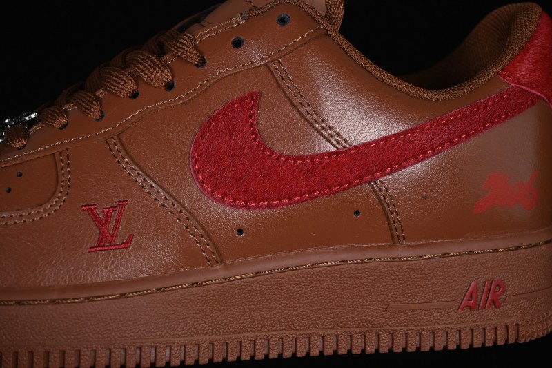 Nike Air Force 1 '07 Low Year of the Horse Edition Chestnut Brown Style Board Shoes - XY9025-002