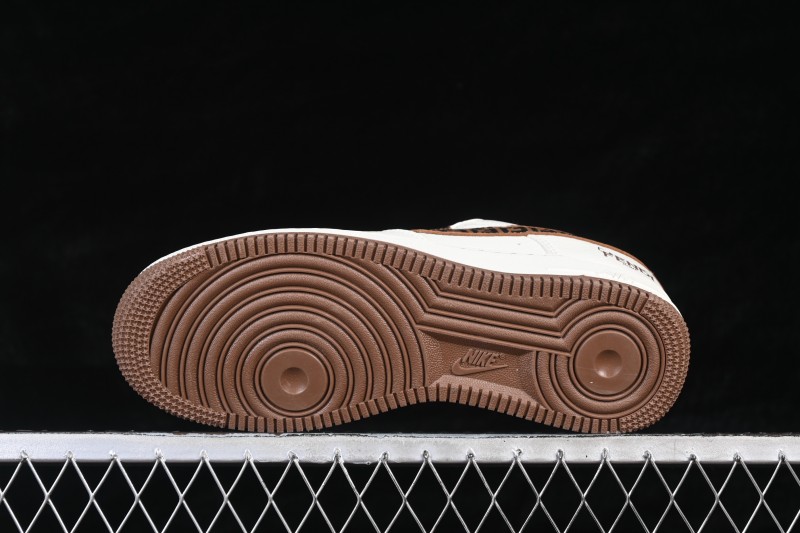 Nike Air Force 1 '07 Low Collaboration Brown Beige Classic Canvas Casual Skateboarding Shoes - XY9025-019