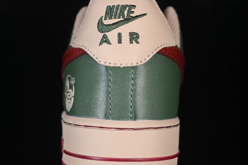 Nike Air Force 1 '07 Low Year of the Horse Limited Edition Casual Sneakers with Emerald Green and Apricot Accents - NH0601-518