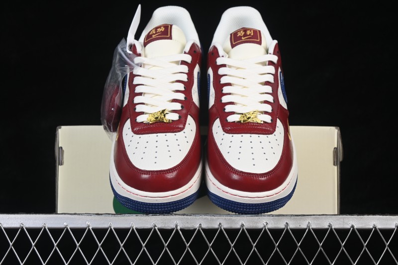 Nike Air Force 1 '07 Low Chinese New Year Year of the Horse Edition Casual Sneakers in Zhu Red and Cloud White - FV4921-600