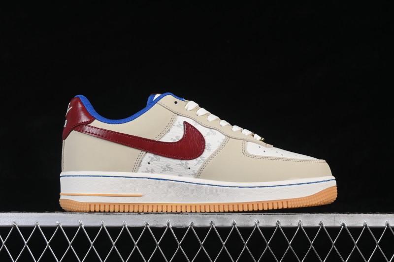 Nike Air Force 1 '07 Low Year of the Horse Limited Edition Cloud White Sneakers with Premium Leather and Classic Silhouette - NH0601-519