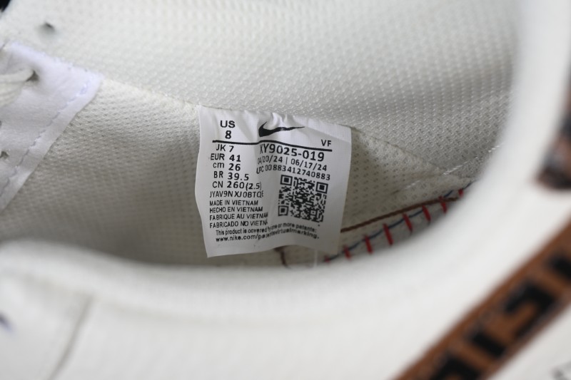 Nike Air Force 1 '07 Low Collaboration Brown Beige Classic Canvas Casual Skateboarding Shoes - XY9025-019