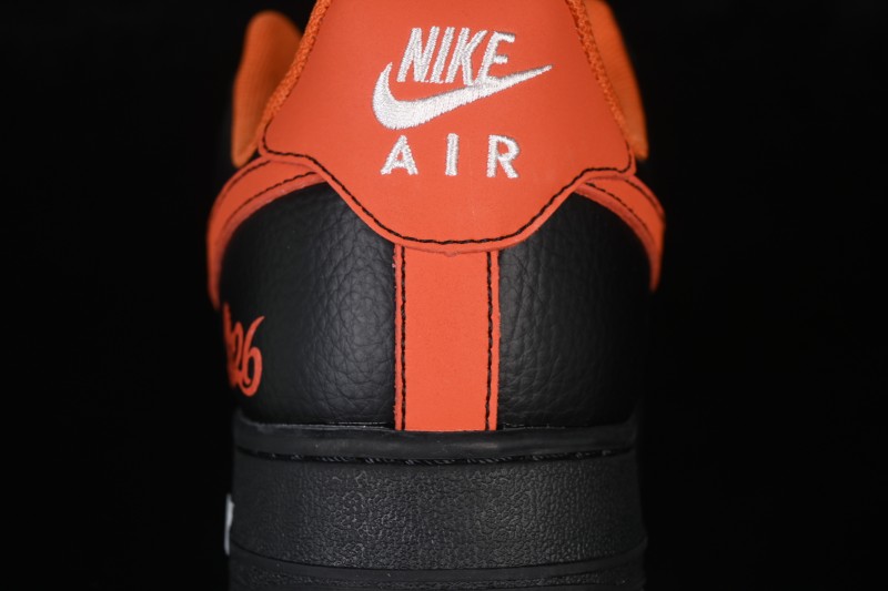 Nike Air Force 1 '07 Low Chinese New Year Limited Edition Black Orange Basketball Sneakers - XD0028-018
