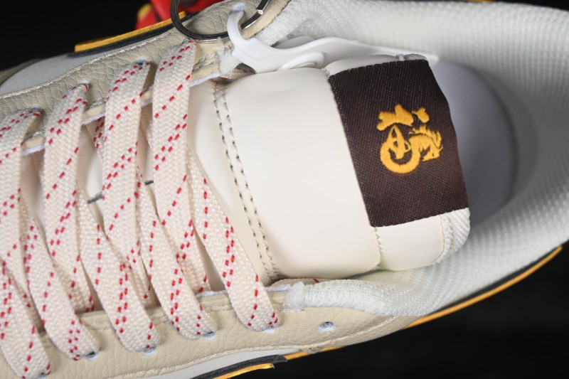 Nike Air Force 1 '07 Low Year of the Horse Limited Edition Beige Gold Thread Casual Skateboarding Shoes - NH0601-504