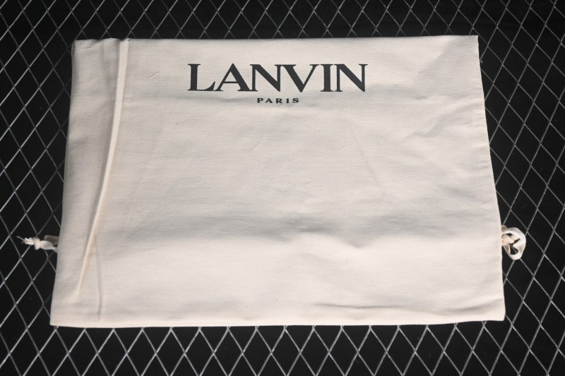 Lanvin Two-Tone Lace-Up Low-Top Casual Lifestyle Sneakers with Gum Sole - AJE5