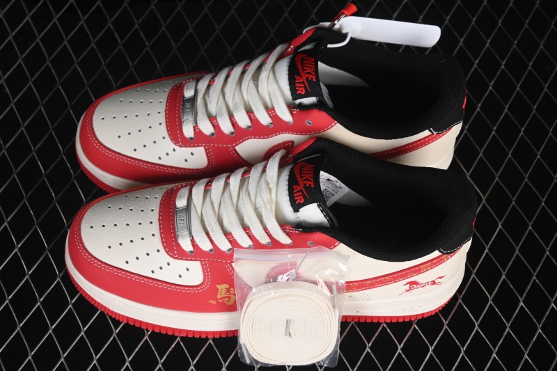 Nike Air Force 1 '07 Low Year of the Horse Limited Edition Red & Gold Casual Skateboarding Shoes - FC1688-260
