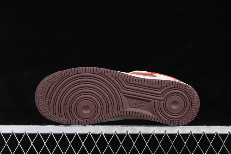 Nike Air Force 1 '07 Low Year of the Horse Brown Red Casual Skateboarding Shoes with Full-Length Air Cushion - XD0028-003