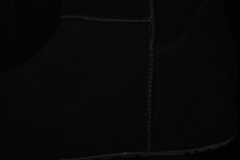 UGG Classic Novelty Twin Sole Hidden Wedge Winter Snow Boots - 1180412 BLK