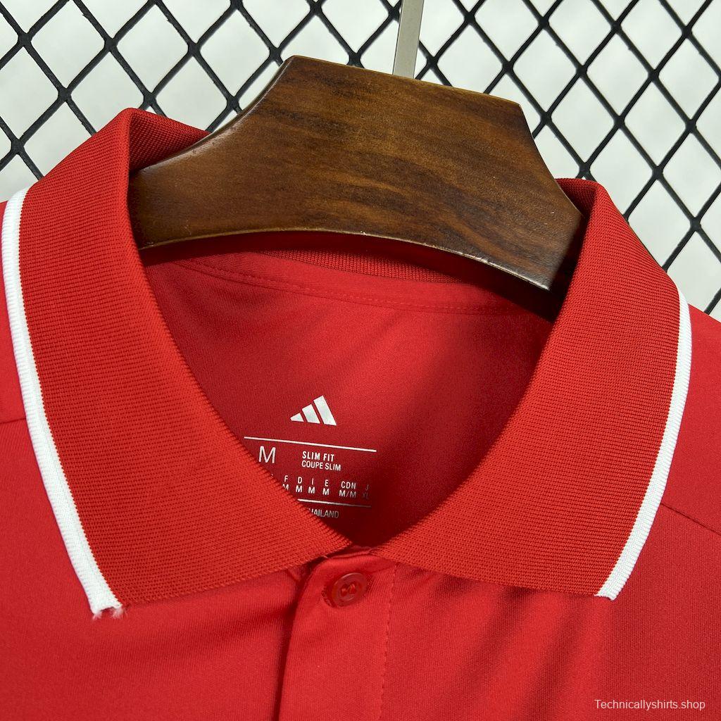 2025/26 Mens Sevilla FC Red Travel Polo Jersey