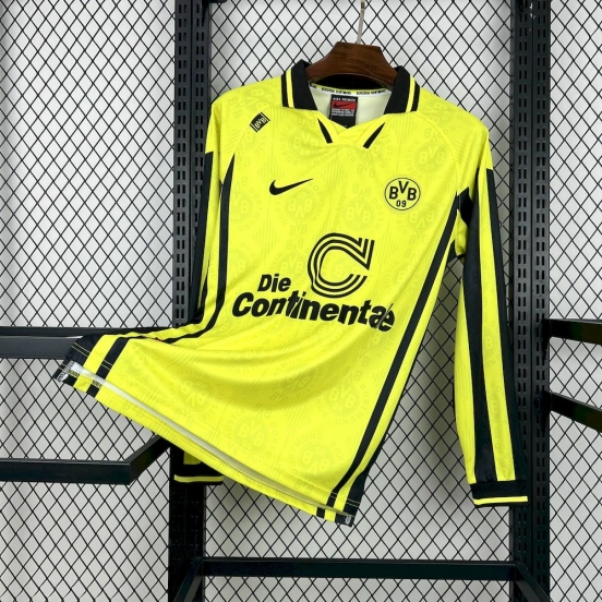 1996/97 Retro Borussia Dortmund Home Long Sleeves Jersey