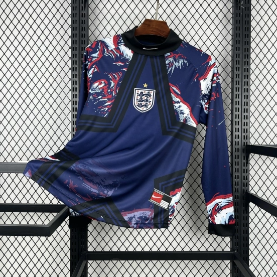 2026 Mens England Hollywood Goalkeeper Long Sleeve Jersey