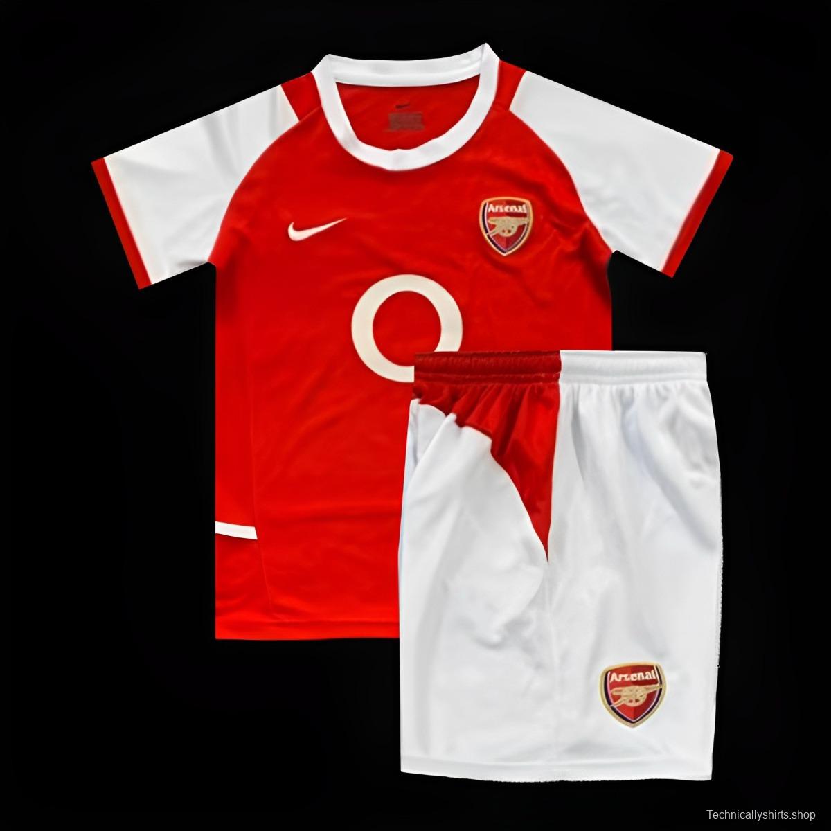 Retro Kids 02/04 Arsenal Home Jersey