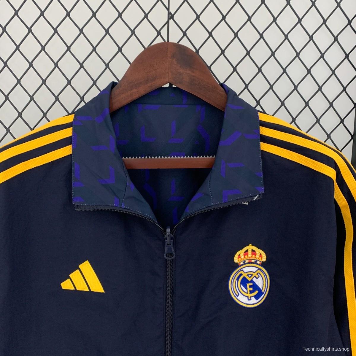 23/24 Real Madrid Navy Reversible Full Zipper Jacket