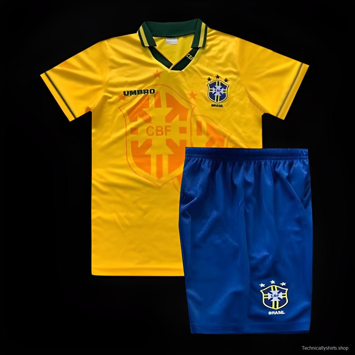 Retro Kids 1994 Brazil Home Jersey