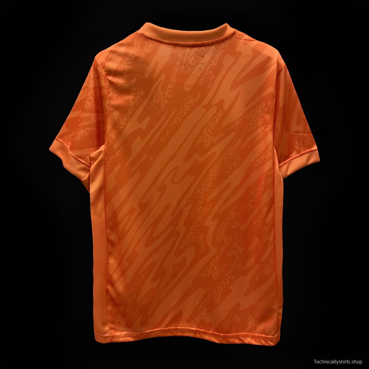 2024 England Orange Goalkeeper Jersey