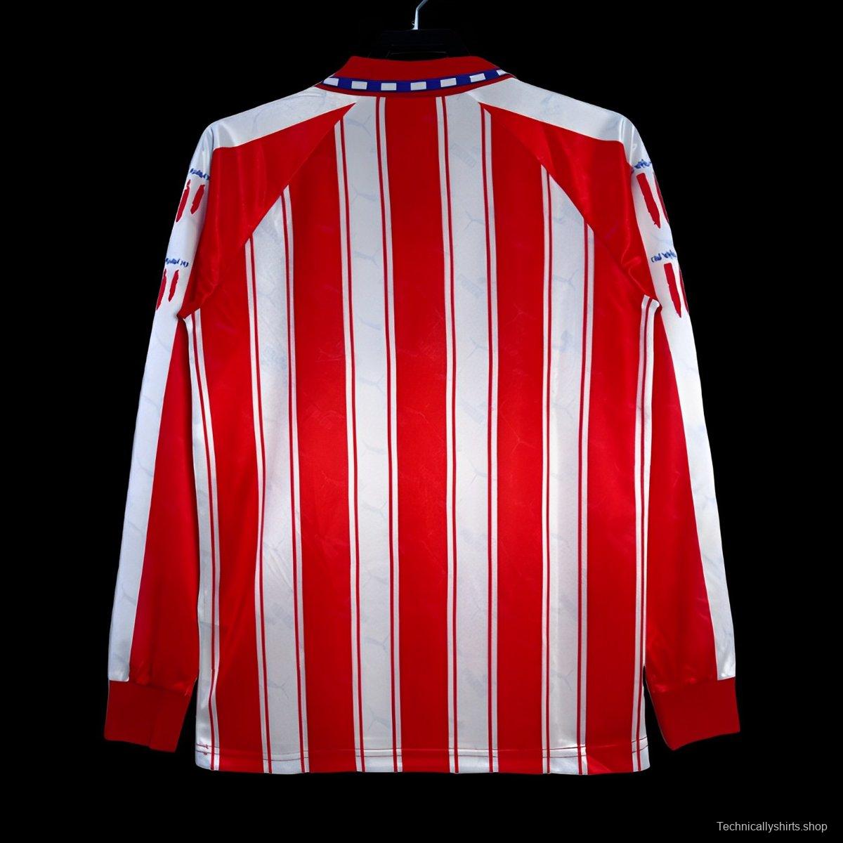 Retro 04/05 Long Sleeve Atletico Madrid Home Jersey