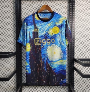 23 24 AJAX X Vincent Van Gogh Vincent Van Gogh Oil Painting Starry Night T-Shirts