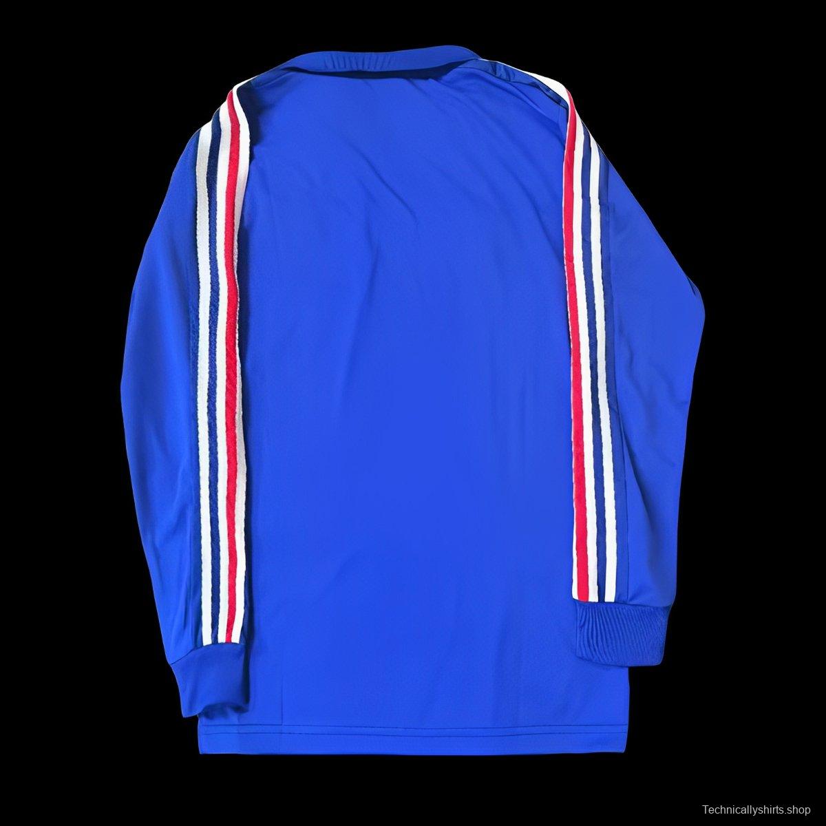 Retro  2004 France Home Long Sleeve Jersey