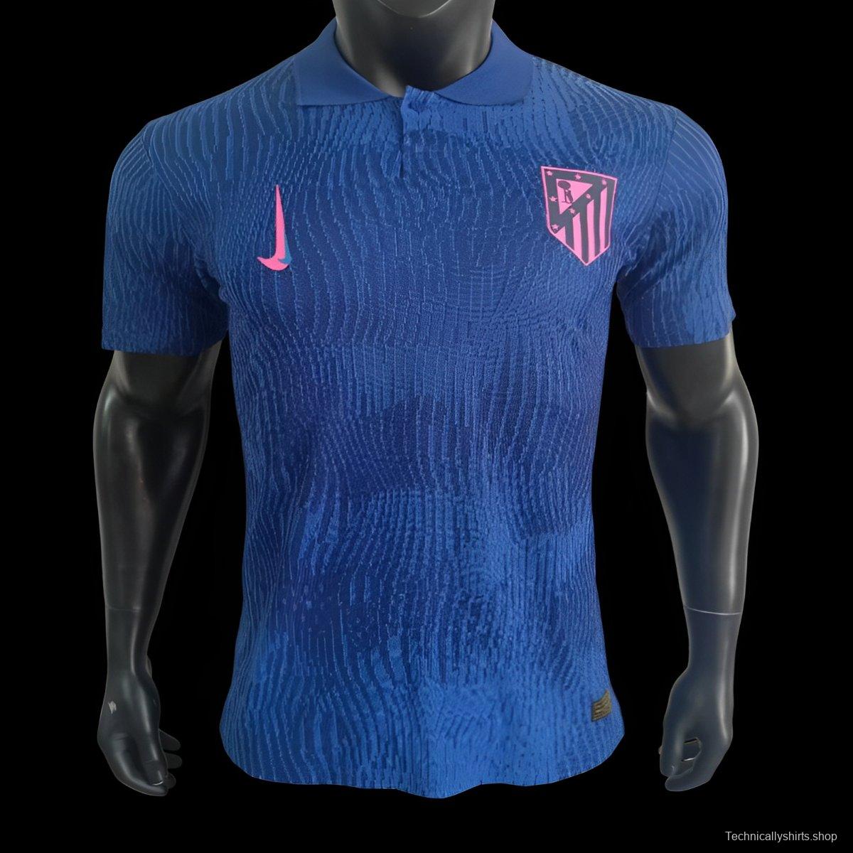 Player Version 24/25 Atletico Madrid Navy Polo Jersey