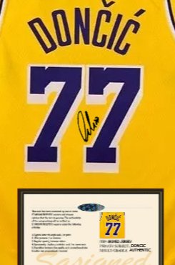 Luka Dončić SIGNED Signature LA Lakers Yellow Home COA 24/25