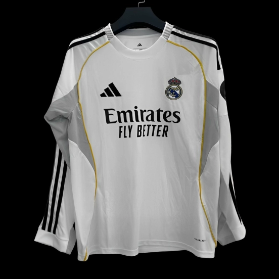 25/26 Real Madrid Home Long Sleeve Jersey