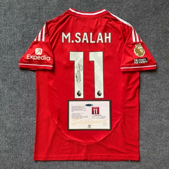mo salah 25/26 liverpool signed + coa