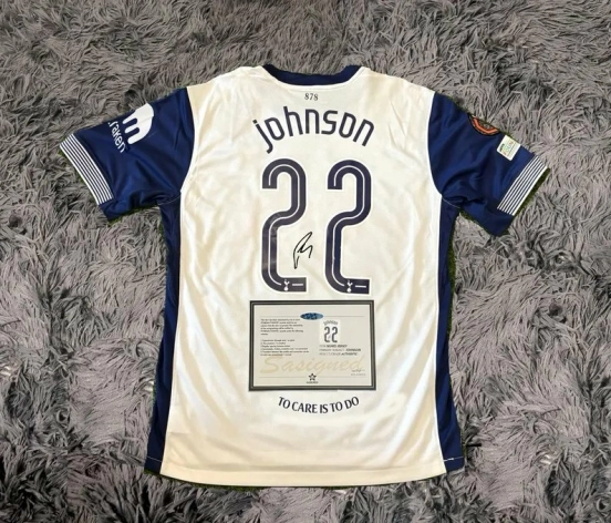 b johnson signed tottenham europa final 24/25 full patch