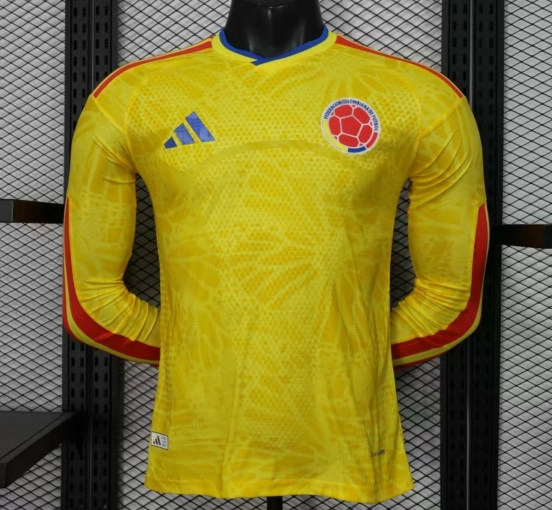 Player Version 2026 Colombia Home Long Sleeve Jersey