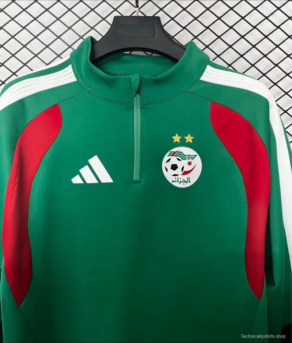 2026 Algeria Green Half Zipper Jacket