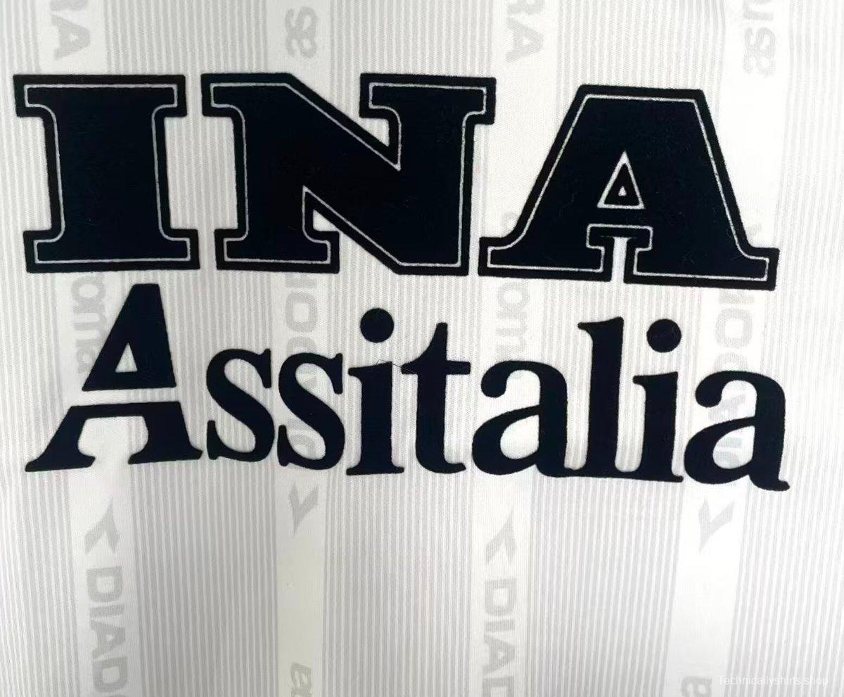 Retro 98/99 Roma Away White Long Sleeve Jersey