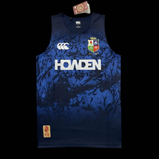 2025 British & Irish Lions Navy with Blue Pattern Singlet
