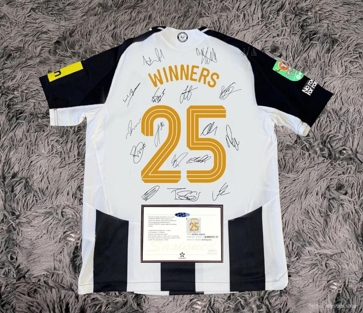Newcastle Team Carabao Cup Signed 2025