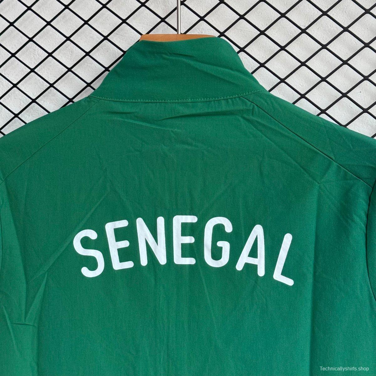 25/26 Senegal National Team Green Full zipper Jacket Tracksuit+ long pants